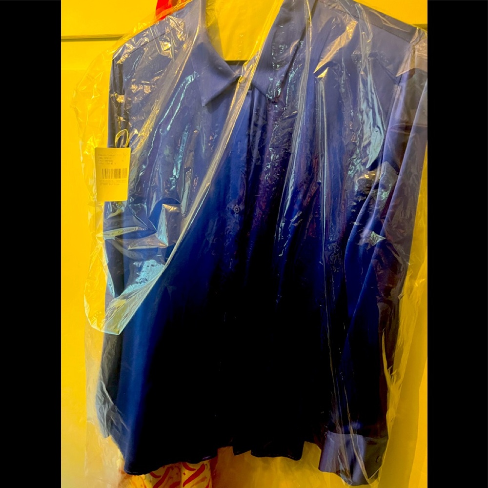 Antonio Melani blue silk blouse worn once